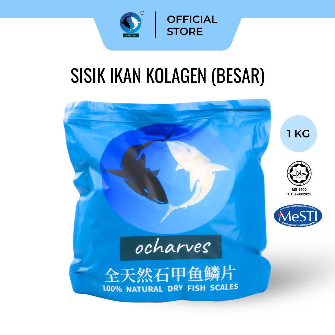 ocharves Sisik Ikan Kolagen Besar (1kg)