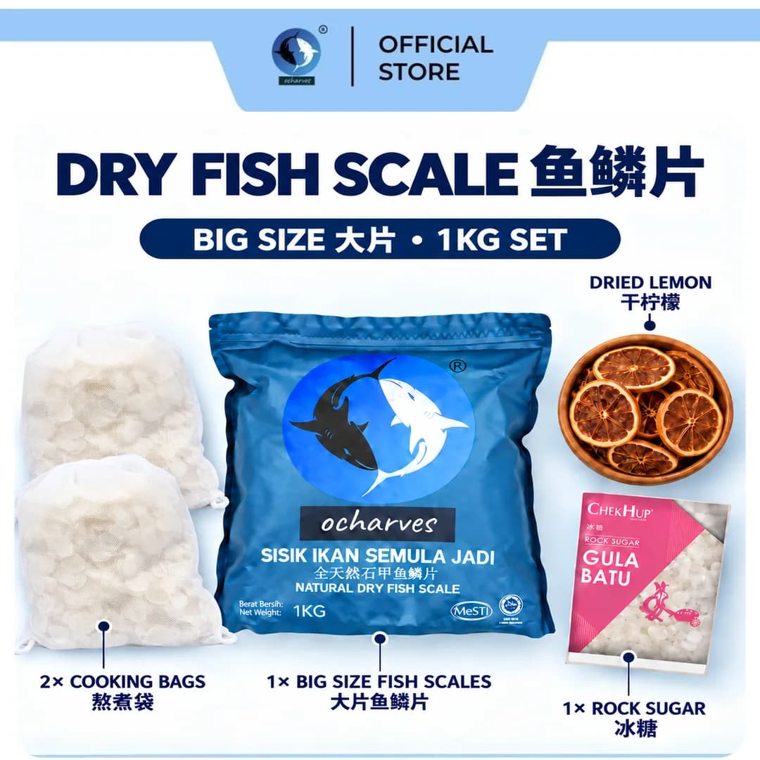 ocharves Dried Fish Scale Collagen Bundle Set Big (1kg)