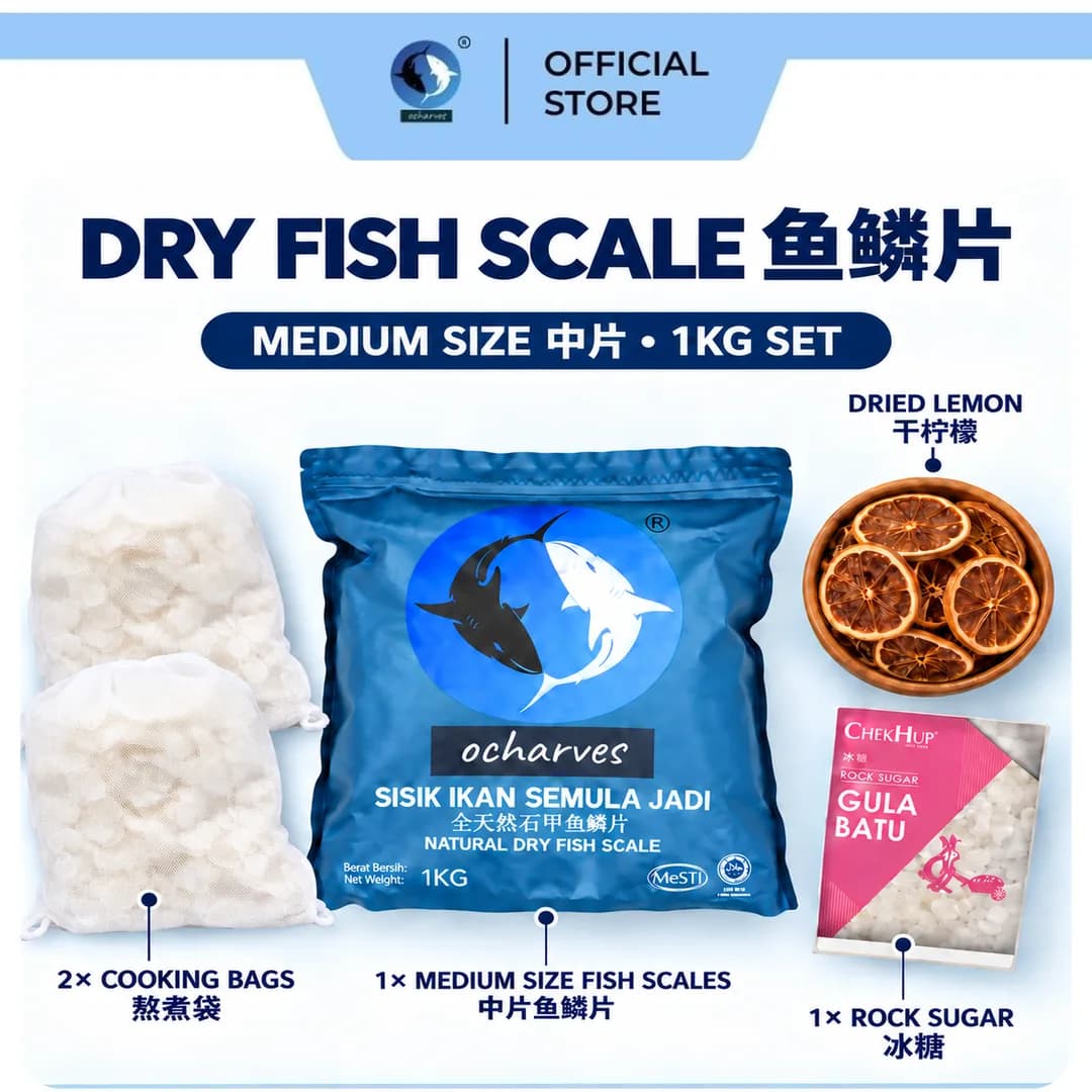 ocharves Dried Fish Scale Collagen Bundle Set Medium (1kg)